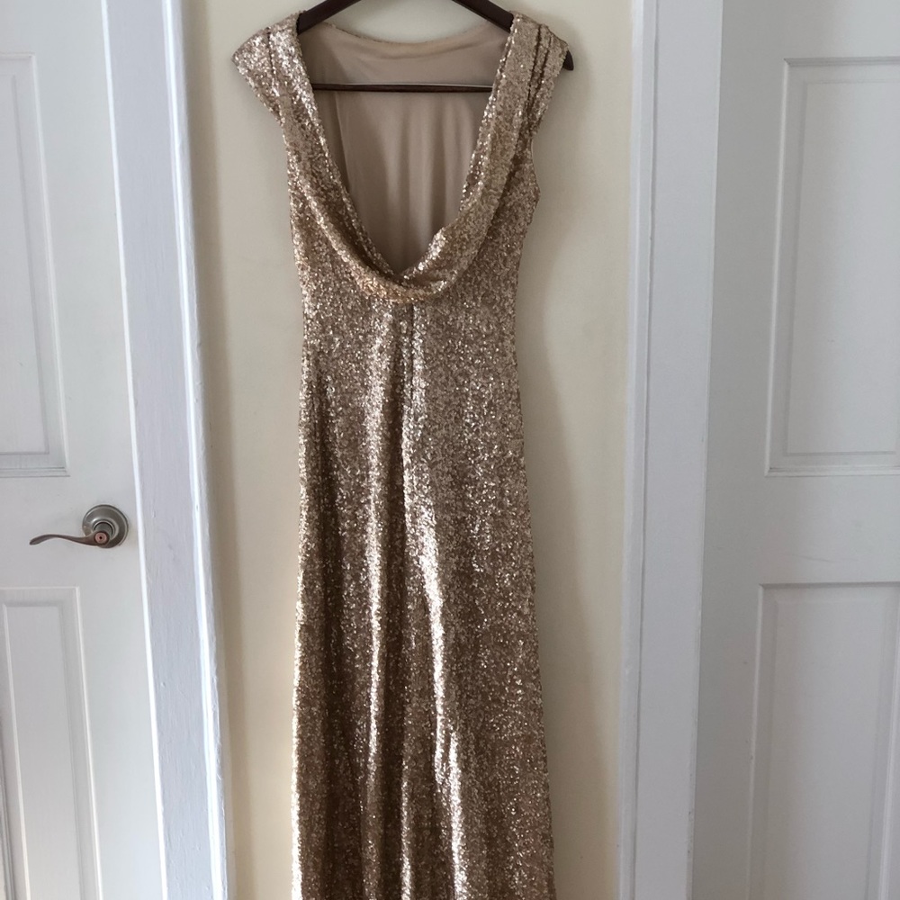 Sorella Vita Rose Gold Bridesmaid Sequins Gown - Picture 3 of 5